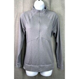 Eddie Bauer Travex Women's Active 1/2 Zip Lightweight Jacket Size M Gray Stripe